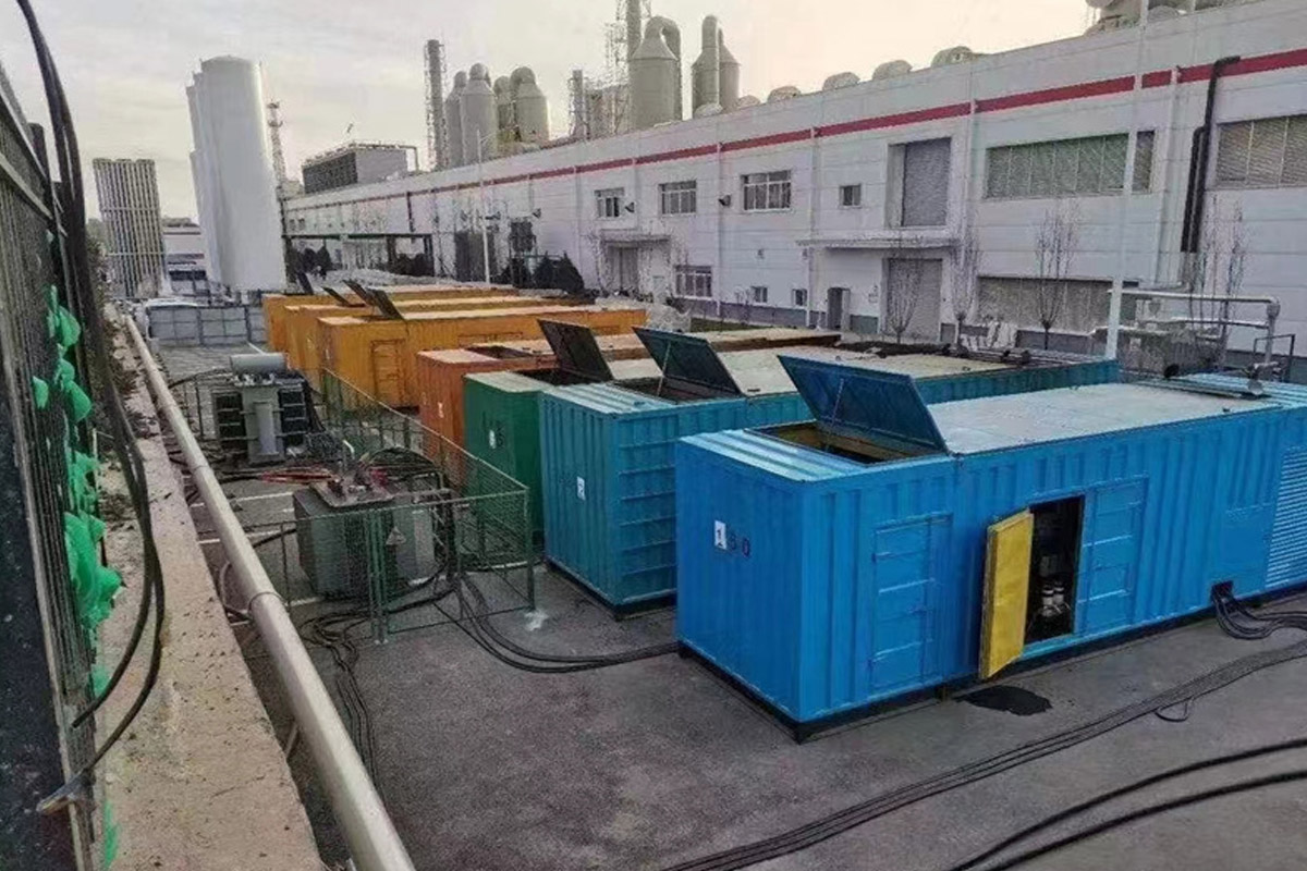 市中发电机租赁施工现场